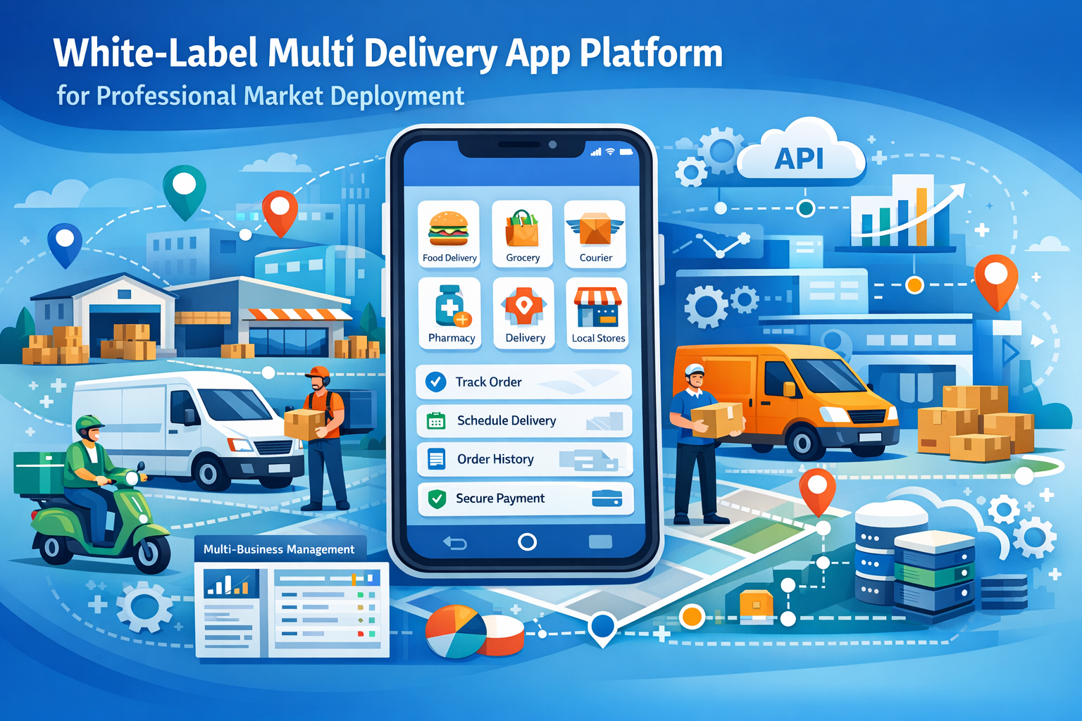 White-Label Multi Delivery App Platform for Professional Market Deployment
